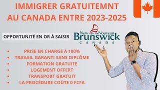 🚨NOUVEAU PROGRAMME GRATUIT DIMMIGRATION AU CANADA 🇨🇦 ENTRE 20232025 COMMENT POSTULER [upl. by Nebuer798]