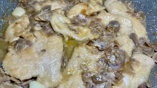 Scaloppine ai funghi [upl. by Nyrmak]