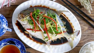 Easy Steamed Fish Chinese Style Recipe using Pompano [upl. by Eward]