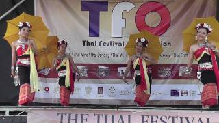 Umbrella Dance Thai Festival Ealing Common London 30th July 2011 [upl. by Caswell]