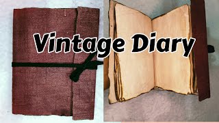 vintage Diary Diy  vintage Diary tutorial  easy and simple craft ideas [upl. by Crompton]