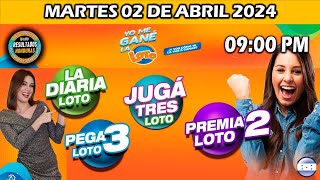 Sorteo 9 PM Loto Honduras La Diaria Pega 3 Premia 2 MARTES 02 de abril 2024 ✅🥇🔥💰 [upl. by Williams]