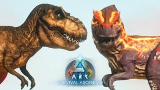 ALPHA JURASSIC REX vs ALPHASGIGACARCHAR and BRACHIO  Ark Ascended Battle Ep19 [upl. by Lynnet]