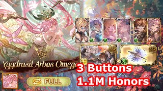 GBF Yggdrasil Arbos Omega 3 buttons 11M honors [upl. by Eniamaj]