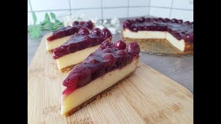 Leichter Kirsch Cheesecake  Cherry Cheesecake ♥ PampS Backparadies [upl. by Ased]