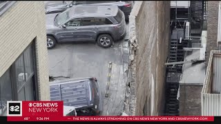 Resident describes fleeing building after NYC parking garage collapse [upl. by Tymon943]