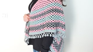 Chal de ganchillo  Crochet Shawl [upl. by Nitz]