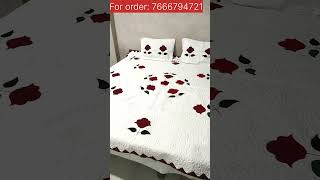 Sujani Applique work BistarkidesignDoubleBedsheetpatchwork [upl. by Chilson472]