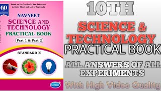 Class 10th ScienceampTechnology Practical Book All Experiment Answers Part1ampPart2 Top Study Studio📚 [upl. by Brittnee]