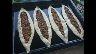 Pide me mish të bluar  Turkish Pizza Pide [upl. by Tillinger22]