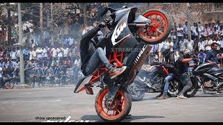 KTM RC 200  KTM Duke 200  KTM Stunt Show 2019  New Awesome Stunt  Must Watch HD [upl. by Adigun]