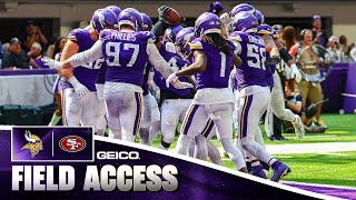 Vikings vs 49ers Week 2 Field Access [upl. by Ennaimaj]