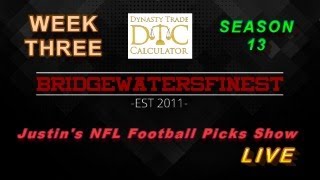 Week 3  Justins 2024 NFL Football Picks Show [upl. by Brittain]