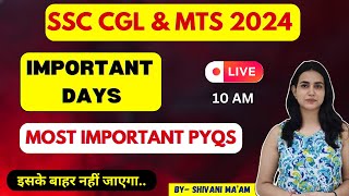 IMPORTANT DAYS FOR SSC  important days and dates  ssc cgl 2024  gs by Shivani Maam [upl. by Handbook]