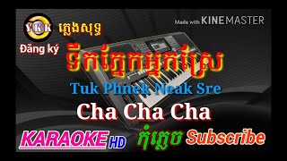 ទឹកភ្នែកឣ្នកស្រែTuk phnek neak sre Cha cha cha karaoke [upl. by Llyrrad]