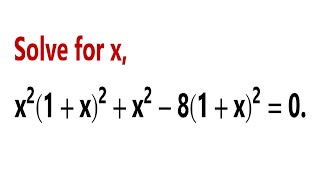 Solve the quartic equation  Complete the square  Factorisation  Mathematics competition [upl. by O'Malley817]