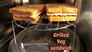 Grilled veg sandwich recipe in ifb convection microwave oven  veg sandwich  oven grilled sandwich [upl. by Tocci]