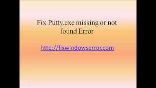 Fix Puttyexe missing or not found Error [upl. by Abdulla100]