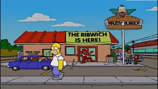 The Simpsons S14E12  Homer Becomes Obsessed With The Ribwich Sandwich  Check Description ⬇️ [upl. by Allana36]