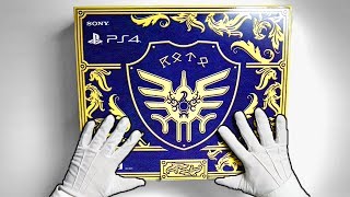 FANCIEST PS4 CONSOLE EVER Japan Only Unboxing Dragon Quest XI Slime Playstation 4 Slim Gameplay [upl. by Arekat]