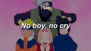 STANCE PUNKS  No boy no cry『ノーボーイ・ノークライ』 sub al español  lyrics  Naruto Op 6 [upl. by Alad]