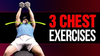 The ONLY 3 Chest Exercises You Need To Build Muscle Dumbbells Only [upl. by Dowd]