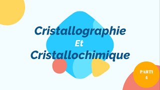 4 Cristallographie Et Cristallochimie S4 SMCSMPstructure métallique de la maille cubique [upl. by Holly-Anne]