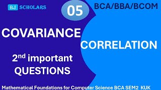 COVARIANCE  2nd important Question solved  find covariance between x and yStatisticsMFCS BCA KUK [upl. by Wise]