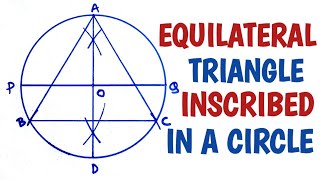 How to draw an equilateral triangle inscribed in a circle [upl. by Bar497]