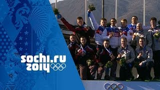 Bobsleigh  FourMan Heats 3 amp 4  Russia Win Gold  Sochi 2014 Winter Olympics [upl. by Arri]