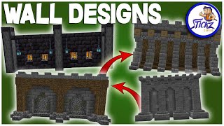 BETTER WALLS for your survival world  Minecraft Tutorial  How To Build Walls in Minecraft [upl. by Aitnyc]