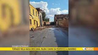 Tornado nella Bassa Bresciana paura e danni da Pontevico a Manerbio [upl. by Mallissa]