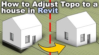 How to Adjust Topography  Site to the Building in Revit Tutorial [upl. by Airtemak964]