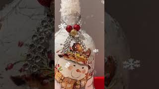 Botellas Decoradas Para Navidad Glass Bottle Decorations Ideas  xmasdecor [upl. by Ayik]