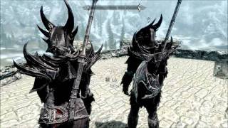 Skyrim  Daedric Armor Visual Female  Male side by side [upl. by Lasko]