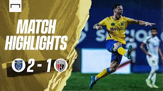 Highlights Kerala Blasters 21 NorthEast United Malayalam  Alvaro Vasquez stunning goal  KBFC [upl. by Enohsal46]