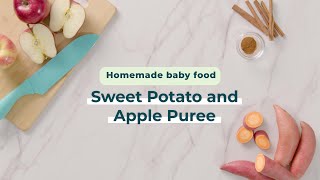 Homemade baby food Sweet potato and apple puree [upl. by Beutler956]