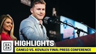 HIGHLIGHTS  Canelo vs Sergey Kovalev Final Press Conference [upl. by Nnylarat]