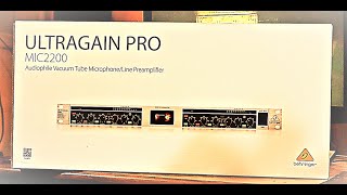 BEHRINGER ULTRAGAIN VACUUM TUBE PRO MIC2200 PRE AMP NEW [upl. by Ainesy297]