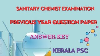 SANITARY CHEMIST EXPECTED QUESTIONS AND ANSWERS  MCQs amp PYQs sanitarychemist chemistrymcqs [upl. by Arretak]