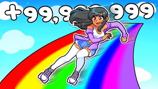 Roller Racing A 99999999 MILES In Roblox [upl. by Ynettirb]