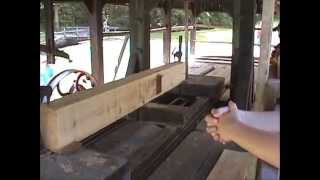 Water Powered Vertical Sawmill Spring Mill State Park Mitchell Indiana [upl. by Ennayr]