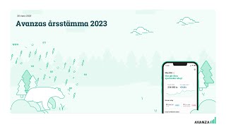 Avanzas årsstämma 2023 [upl. by Nnadroj]