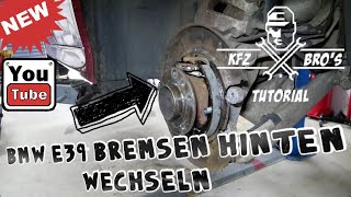 BMW E39 Bremsen Hinten  Handbremse wechseln  Anleitung  Einstellen [upl. by Leahcam267]