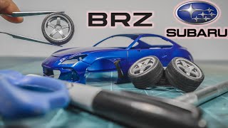 How to build Subaru BRZ Model Car Episode 1 Tamiya 124 Subaru BRZ [upl. by Grose]