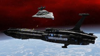 Imperial Star Destroyer Vs Providence Dreadnought  Star Wars Empire At War Remake NPC Battle [upl. by Yelime]