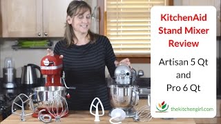 KitchenAid Stand Mixer Review 5 Qt Artisan and 6 Qt Pro 600 Features [upl. by Efren348]