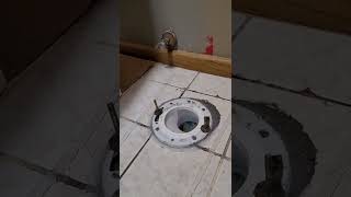 Cracked toilet flange repair concrete slab part 2 [upl. by Yvad]