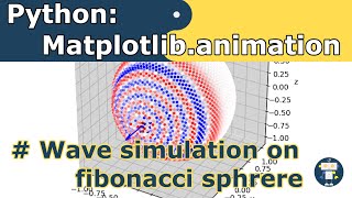 Python exercise  48 Wave simulation on fibonacci sphere [upl. by Schlenger]