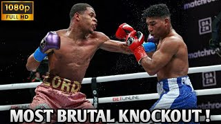 Devin Haney vs Yuriorkis Gamboa Full Highlights  KNOCKOUT  Best Boxing Moment 2024 [upl. by Scopp]